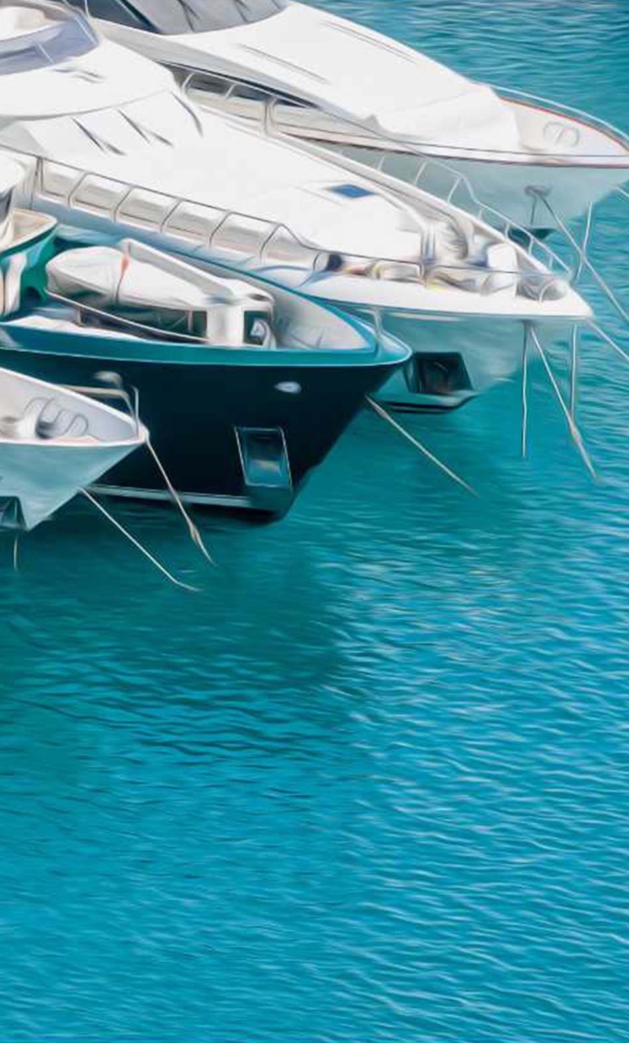 Marine technicians working on boat engine repair